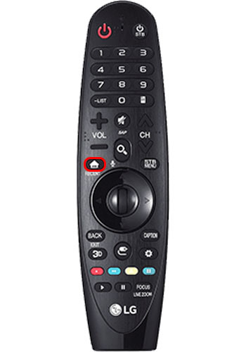 Home button on LG remote