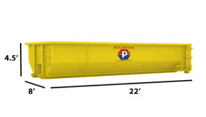 20-yard roll off dumpster rental from priority waste services ideal for mid-sized projects