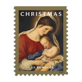 Christmas Madonna and Child Stamps