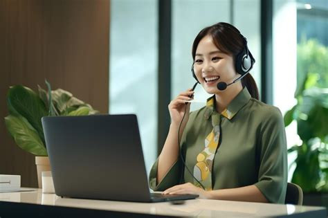 A customer service agent on a phone headset, representing phone support