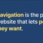 The definition of navigation in web design