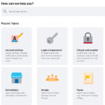 how to contact facebook support - what the facebook support help center looks like on desktop