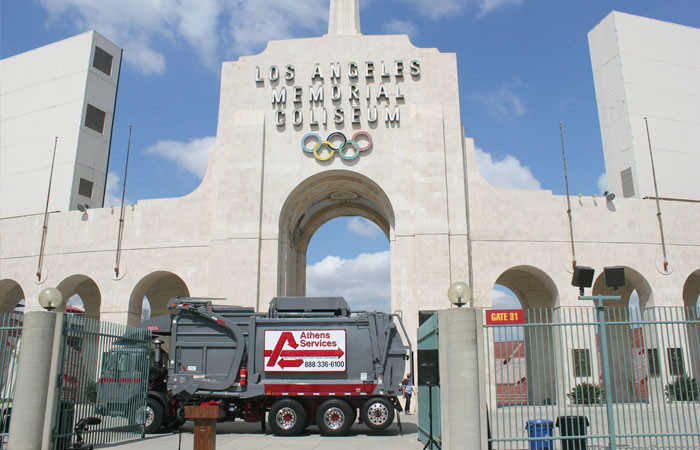 Athens Services pioneers in waste management technology, including AI-powered sorting systems.