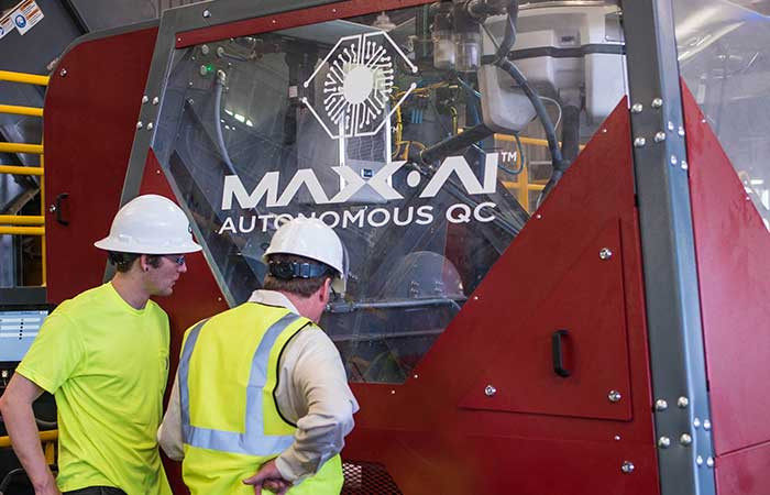 State-of-the-art recycling facility at Athens Services in Los Angeles, showcasing advanced sorting technology.