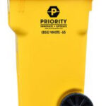 Recycling bin for priority waste services curbside recycling program in Metro Detroit