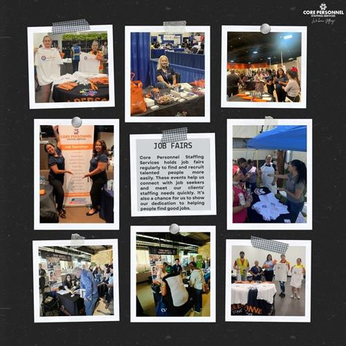 Core Personnel at a Job Fair Connecting with Clients and Employees