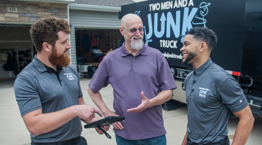 Junk Haulers with happy customer