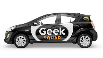 The Toyota Prius C hybrid replaced the VW Beetle in the Geek Squad fleet.