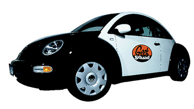 The iconic VW Beetle, also known as the Geekmobile