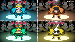 A screenshot showing one of the minigames from WarioWare: Move It