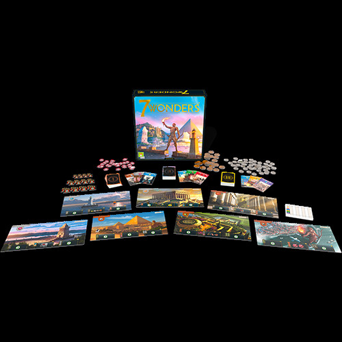 Seven Wonders Second Edition Components: Updated artwork, clearer iconography, and revised rules enhance the gameplay experience, making it more accessible and enjoyable.