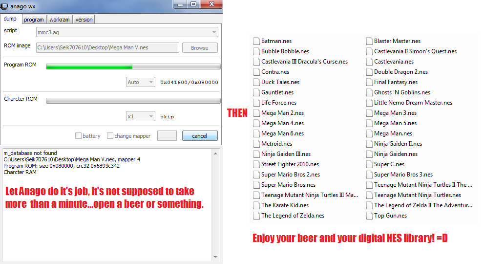 ROM Ripping Process: Extract the ROM data using the appropriate settings