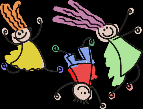 Kids playing Rock, Paper, Scissors Tag game, having fun outdoors, which is a fast-moving game suitable for children aged 7 to 15