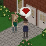 Tiny Life - Two tinies flirt outside the library
