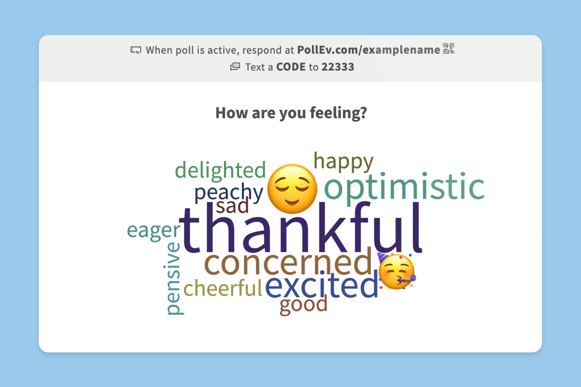 Poll Everywhere word cloud