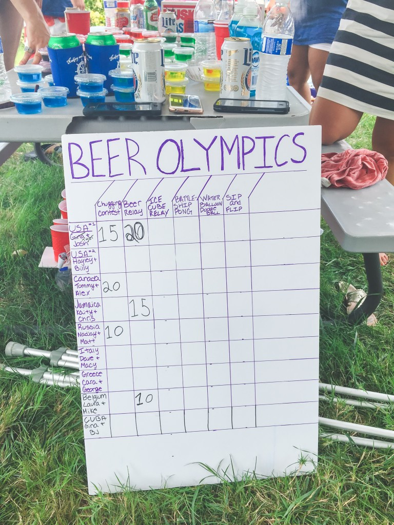Teams Representing Different Countries at Beer Olympics