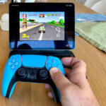 Nintendo DS running Mario Kart DS