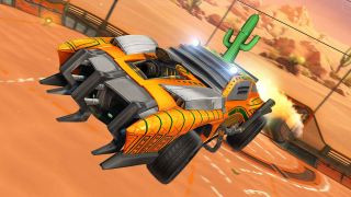 A truly Tex-Mex car revs its engine in Rocket League