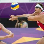 John Child and Mark Heese securing Canada's only Olympic beach volleyball bronze medal