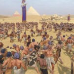 A large battle in Total War: Pharaoh.