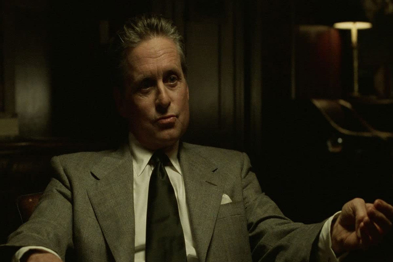 The Game Michael Douglas Grey Suit