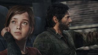 Ellie and Joel in a car during The Last of Us
