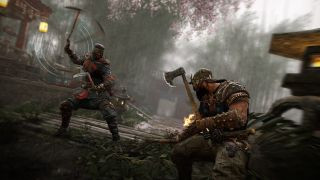 A player fighting an enemy with an axe during For Honor