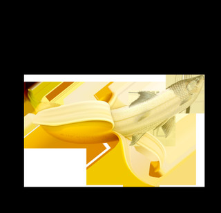 An image of a banana that is also a fish.
