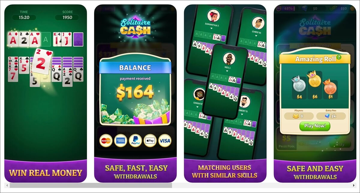 Solitaire Cash game app example