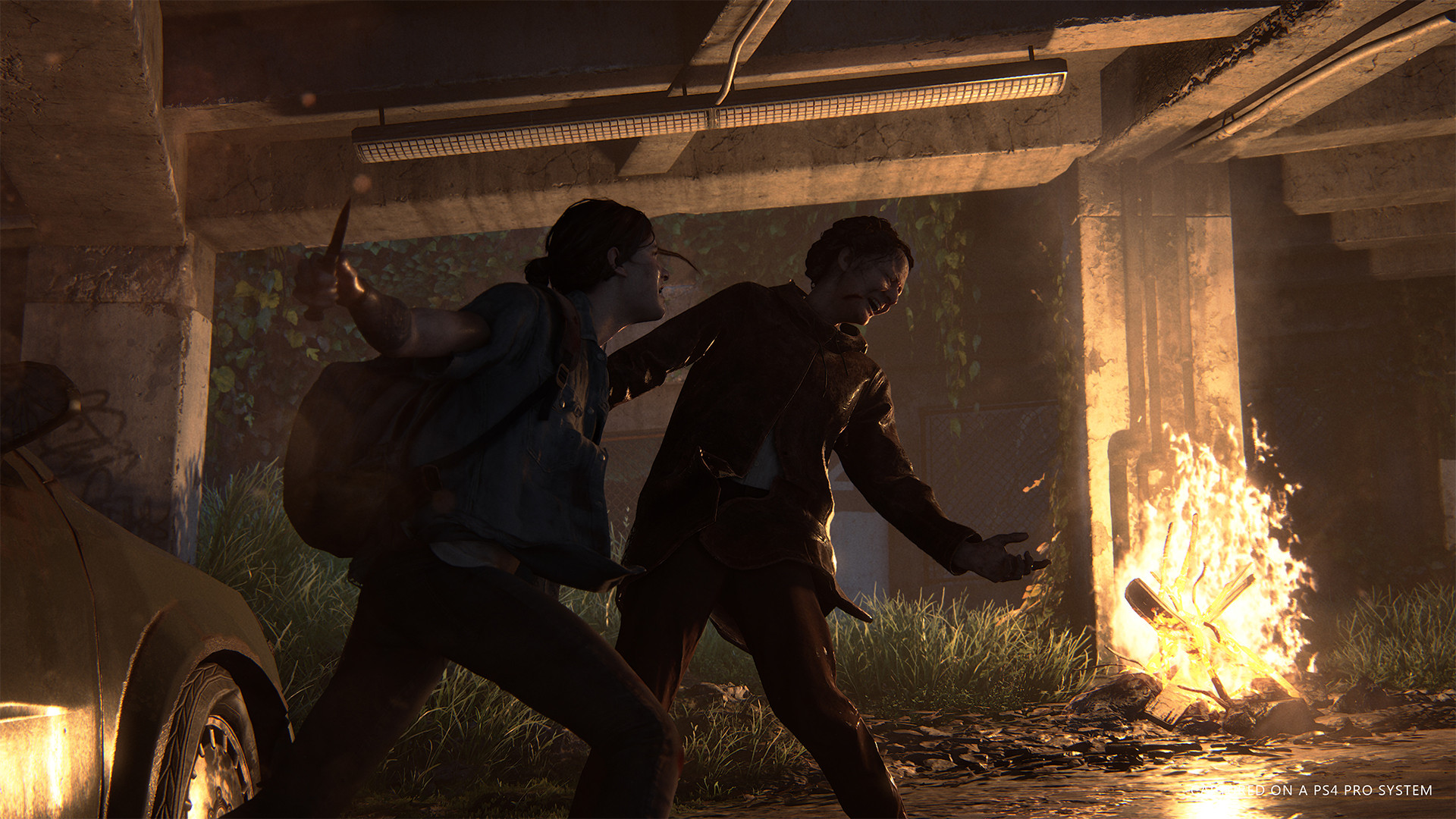 The Last of Us 2 Ellie aiming a bow and arrow, showcasing the game's intense combat