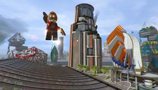 Star-Lord raises into the sky in Marvel Superheroes 2