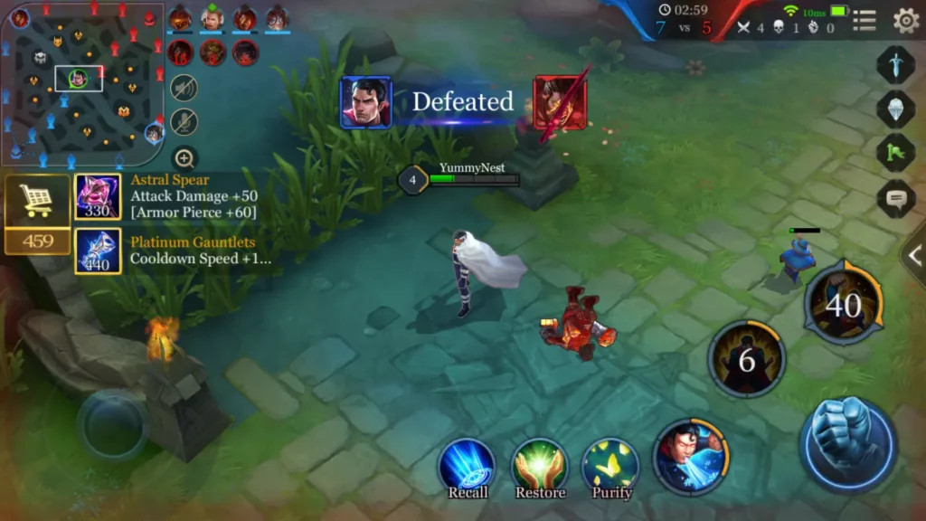 Arena of Valor action with heroes clashing in a vibrant arena, highlighting diverse game modes and hero abilities.