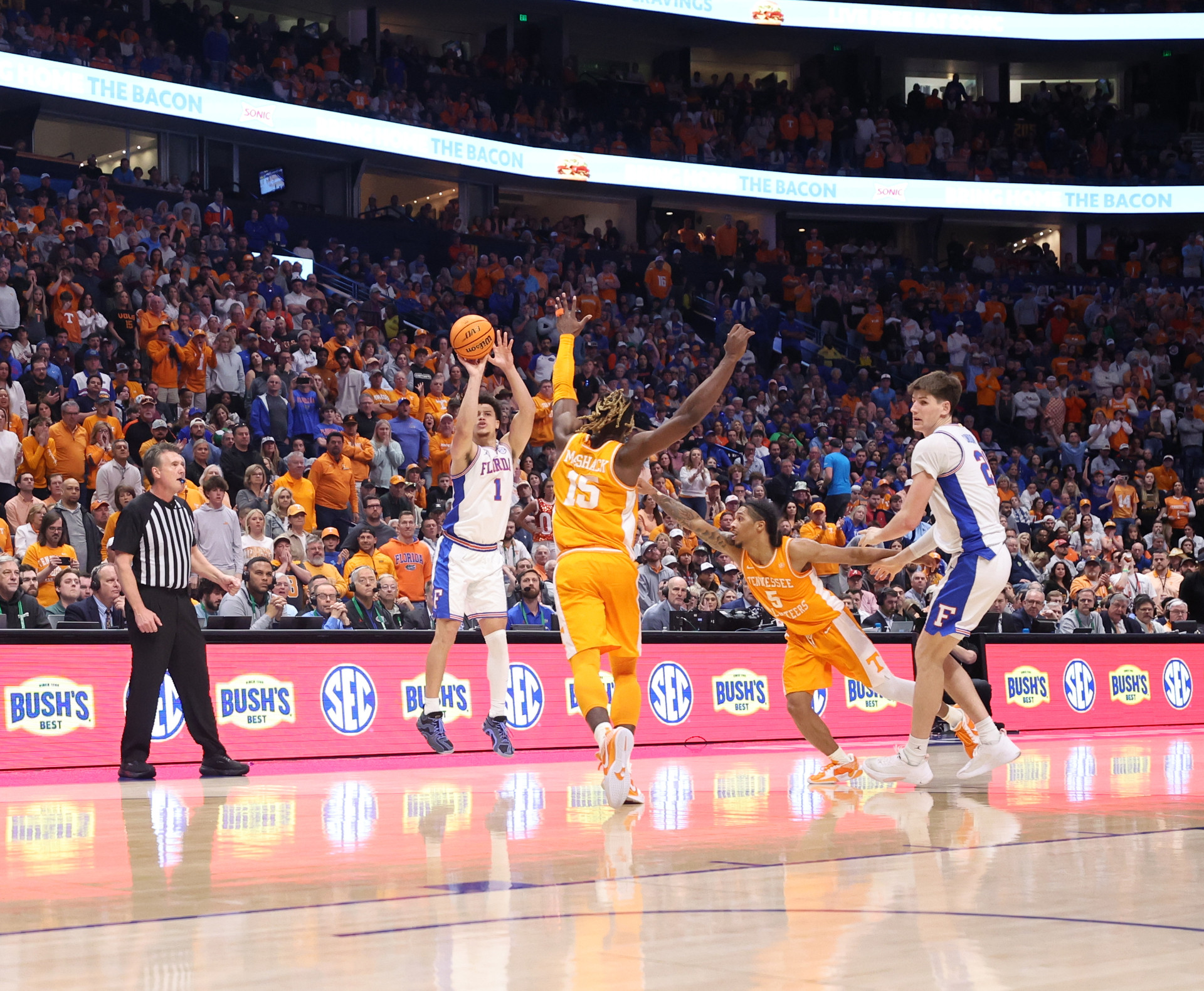 Walter Clayton Jr. celebrating his stellar performance at the SEC Tournament