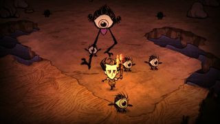 A player running from a monster during Don