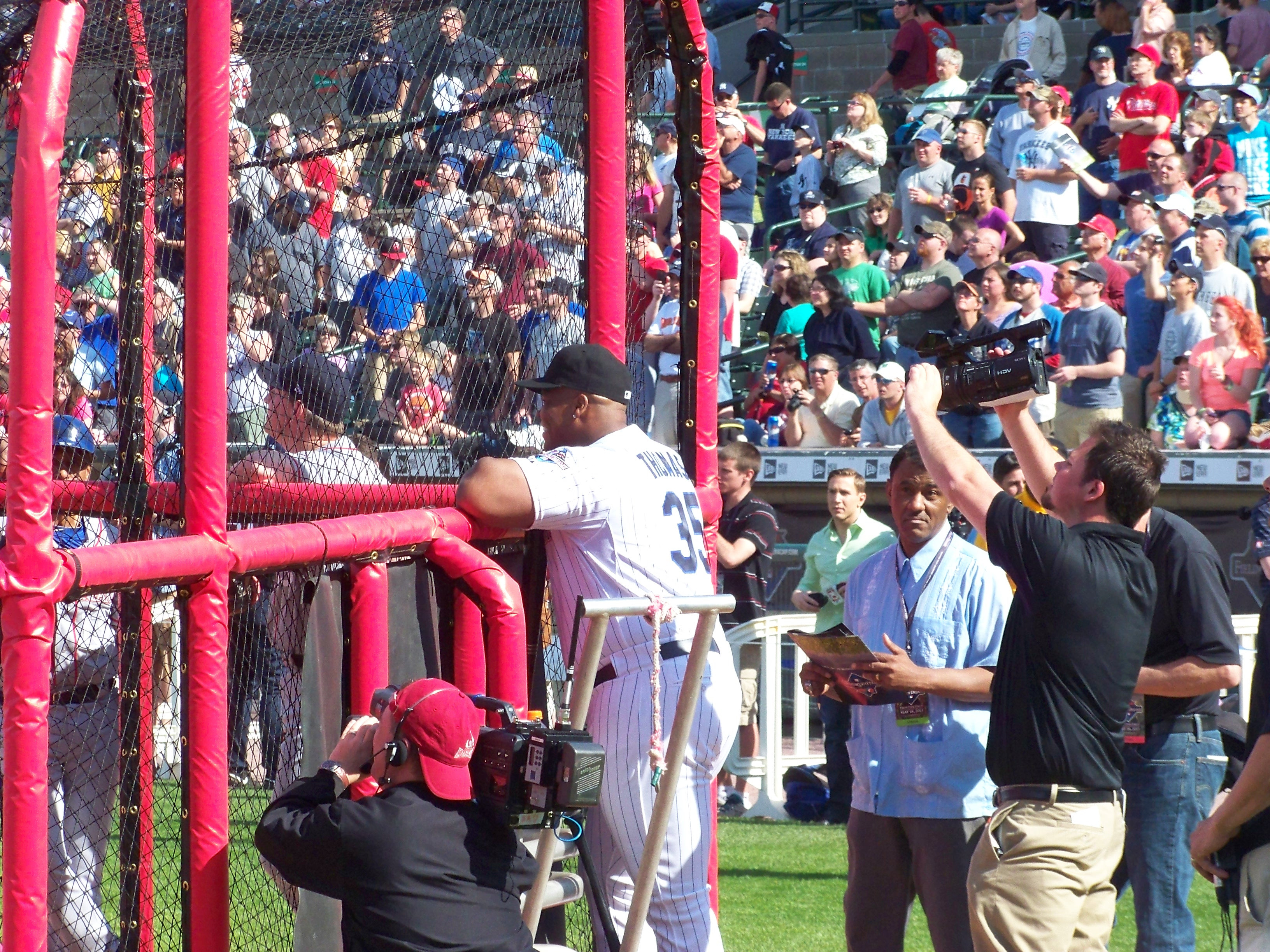 Frank Thomas at the Pepsi Max Field of Dreams Game