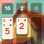 Screenshot of the 21 Solitaire game on FreeGames.org, demonstrating a simple and engaging card game for players of all ages