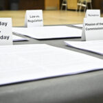 Pennsylvania Game Commission Informational handouts fill a table at a Sportsmen's Listening Tour hosted by House Game and Fisheries Committee chairman David Maloney and State Rep. Joe Hamm at the Hughesville Volunteer Fire Dept. social hall.