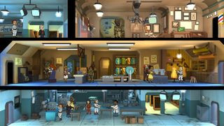Base in Fallout Shelter displaying base management and resource allocation in the mobile game.