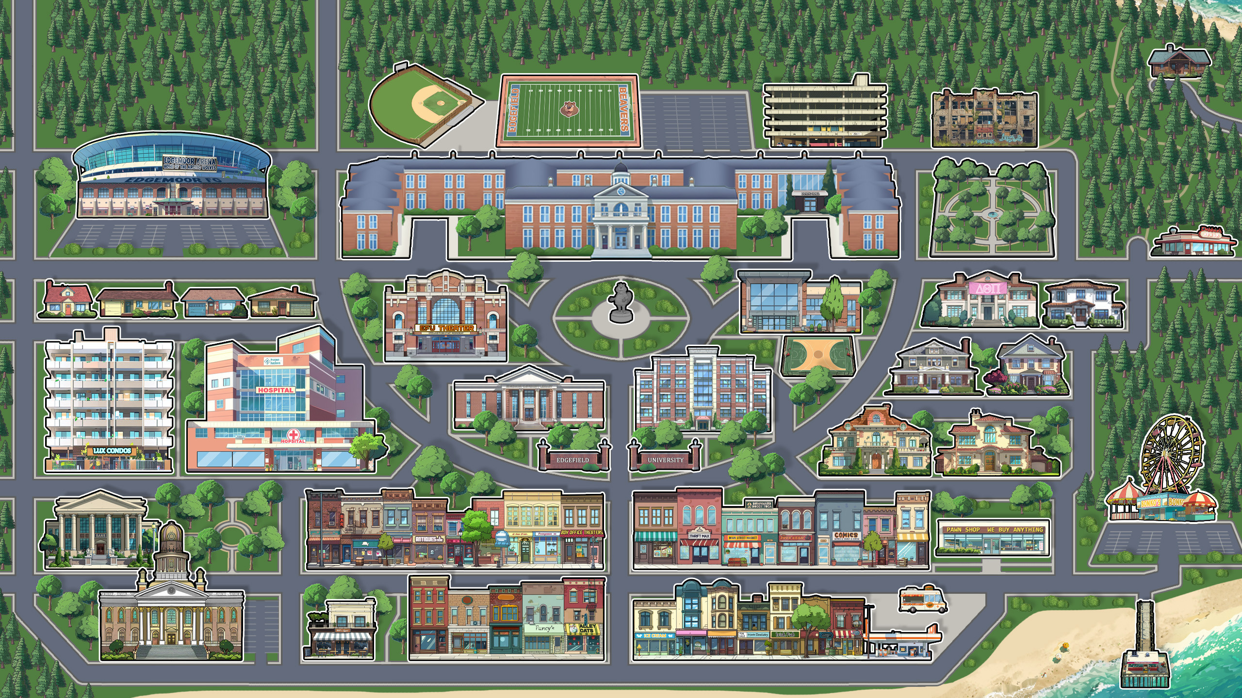 Edgefield Open World Map