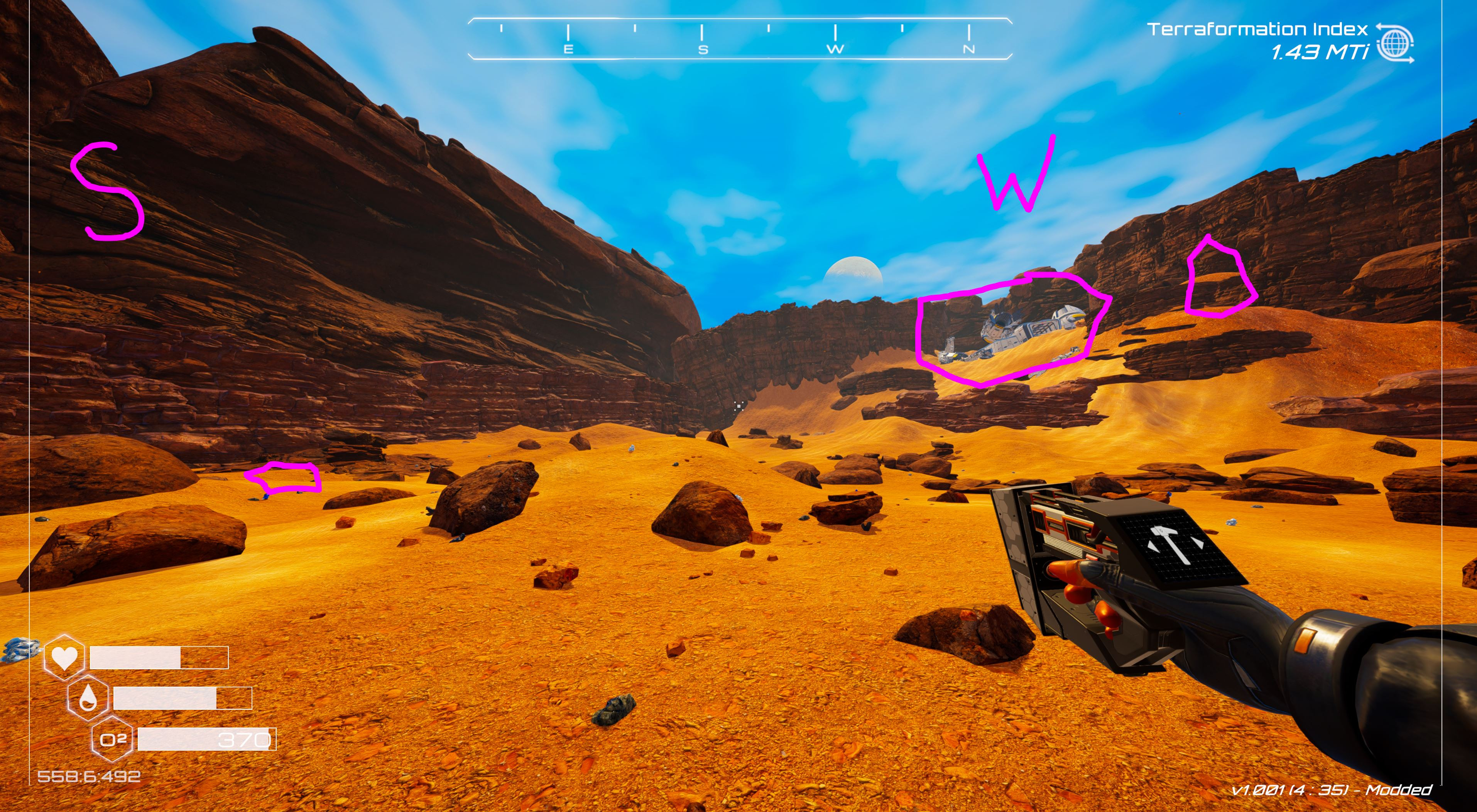 Crashed Ship Containing Super Alloy