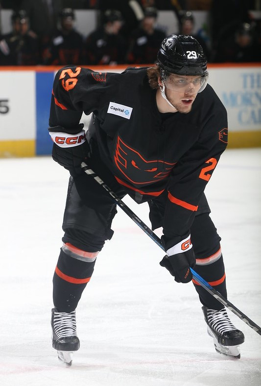 Lehigh Valley Phantoms players celebrating playoff qualification