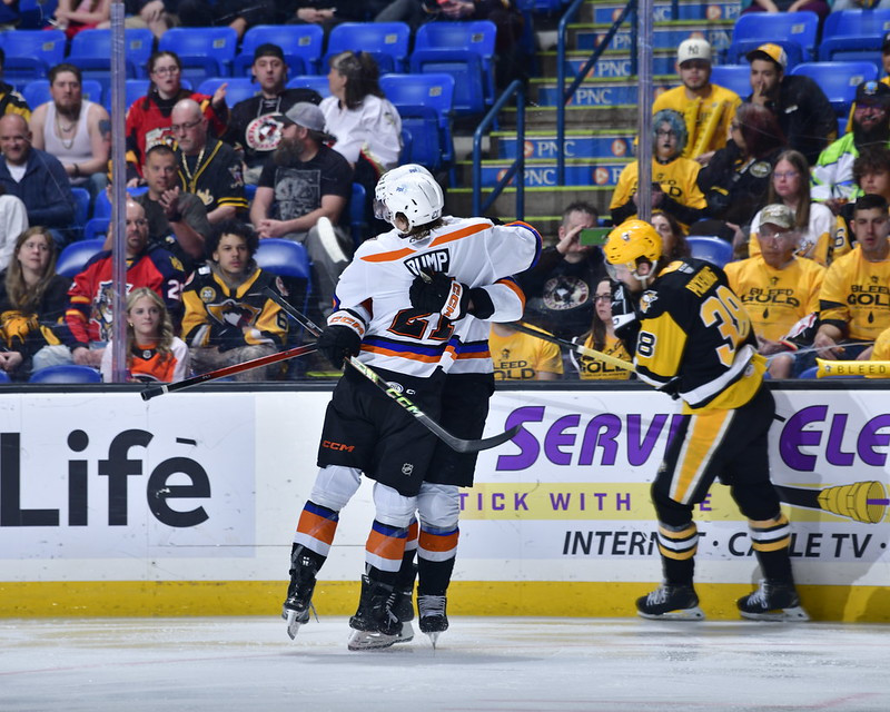 Wilkes-Barre/Scranton Penguins players on the ice