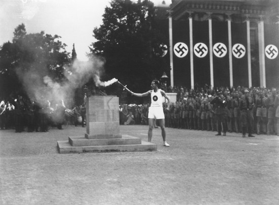 Lighting the Olympic Flame in Berlin, 1936