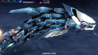 Dariusburst: Chronicle Saviours PS Vita, showcasing intense shoot-'em-up action with unique ship designs.