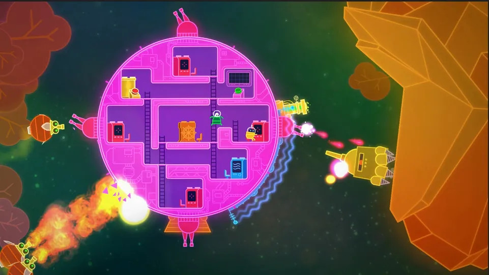 Lovers in a Dangerous Spacetime Gameplay