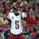 Kansas City Chiefs quarterback Patrick Mahomes throws a pass during a game