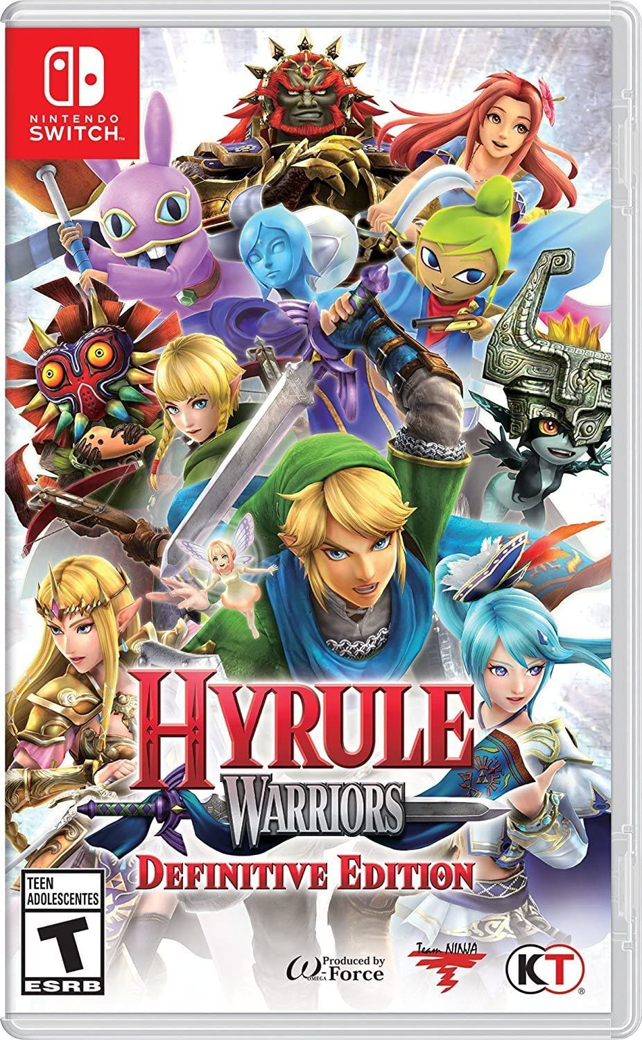 Hyrule Warriors: Definitive Edition box art for Nintendo Switch