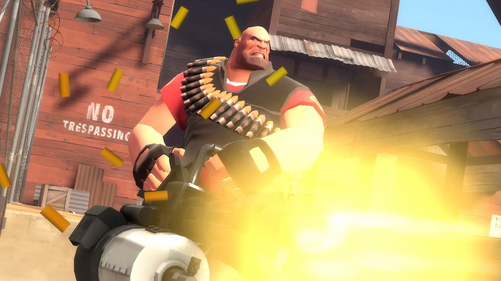 A Team Fortress 2 heavy wielding a minigun
