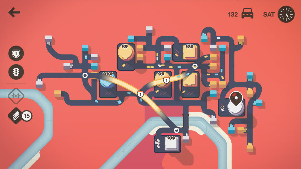 Building cities in Mini Motorways on Apple Arcade