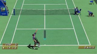 A screenshot of a match during Virtua Tennis, one of the best Dreamcast games.